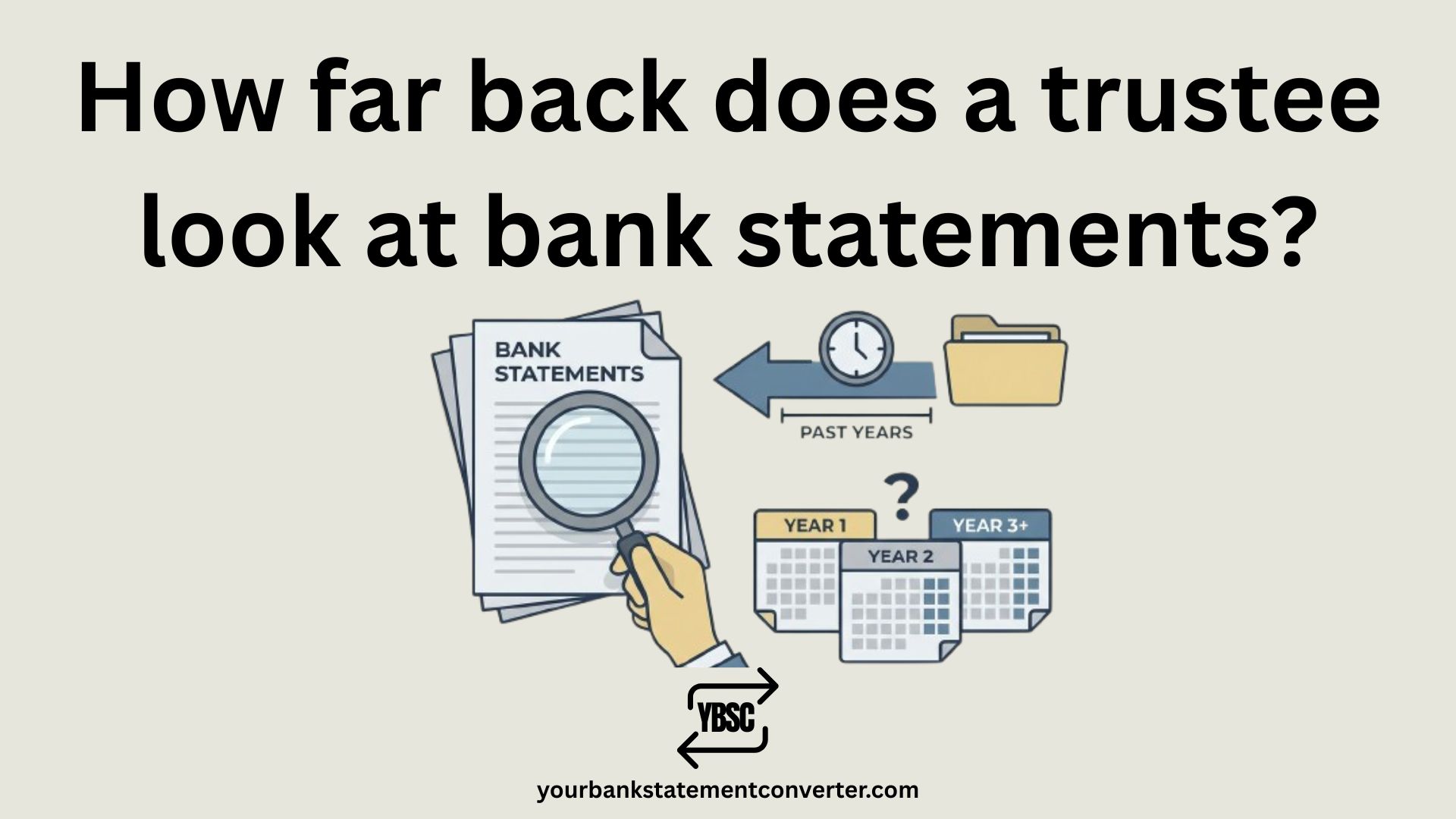How far back does a trustee look at bank statements