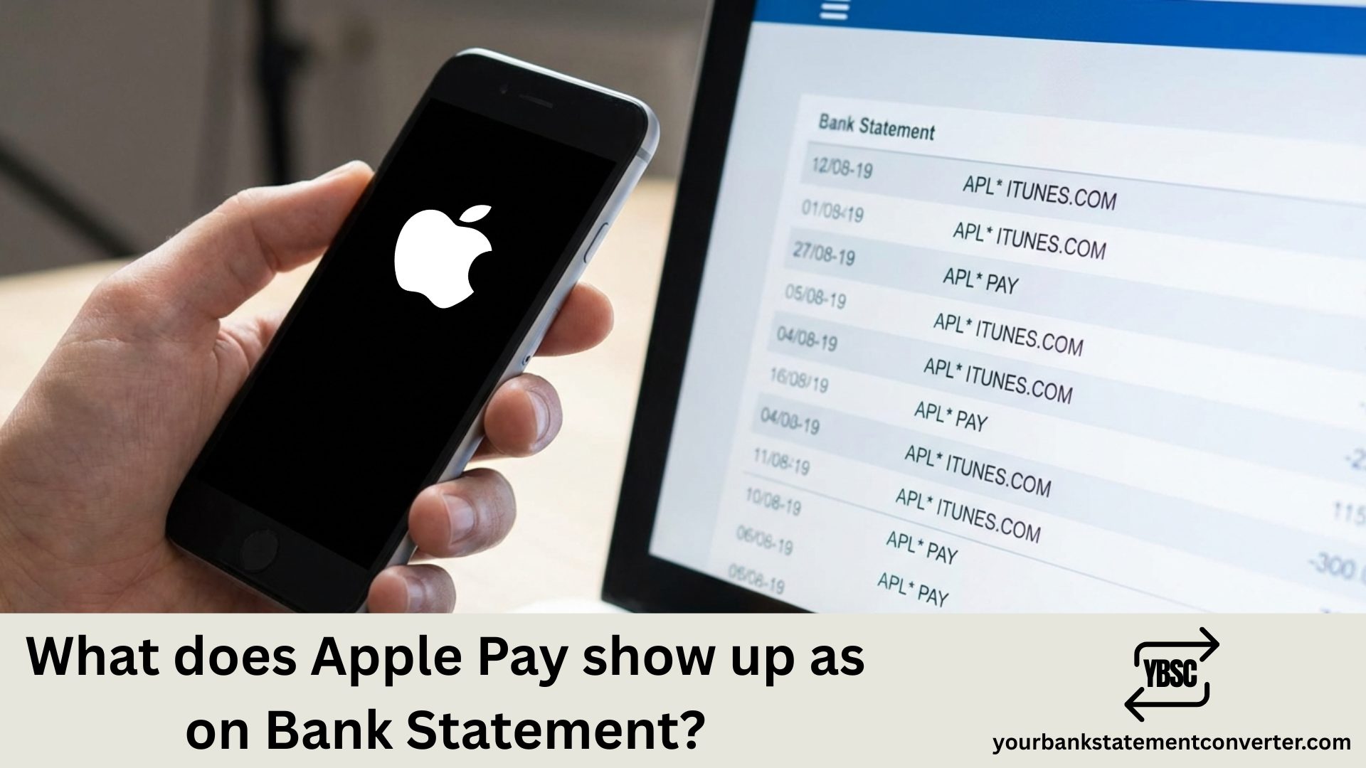 What does Apple Pay show up as on Bank Statement