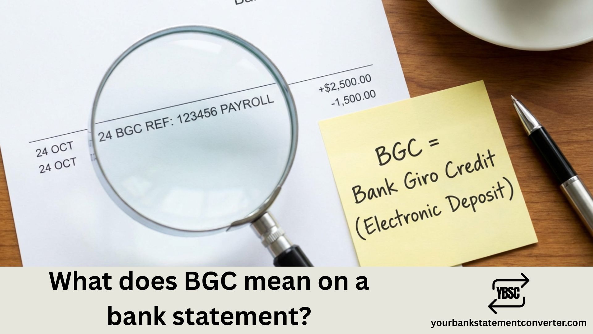 What does BGC mean on a bank statement