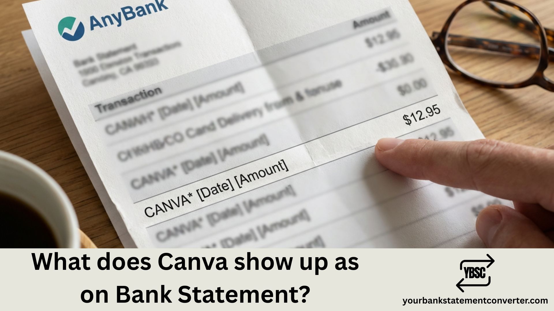 What does Canva show up as on Bank Statement