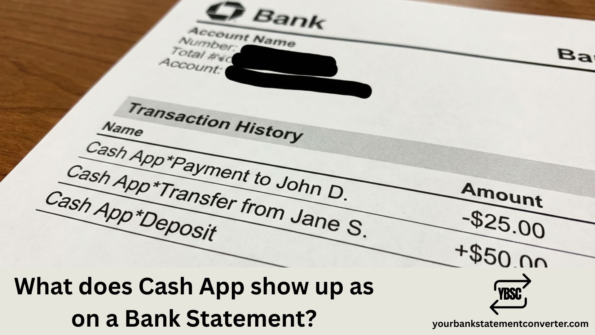 What does Cash App show up as on a Bank Statement