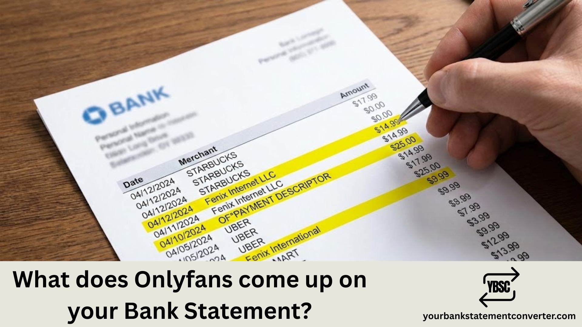 What does Onlyfans come up on your Bank Statement