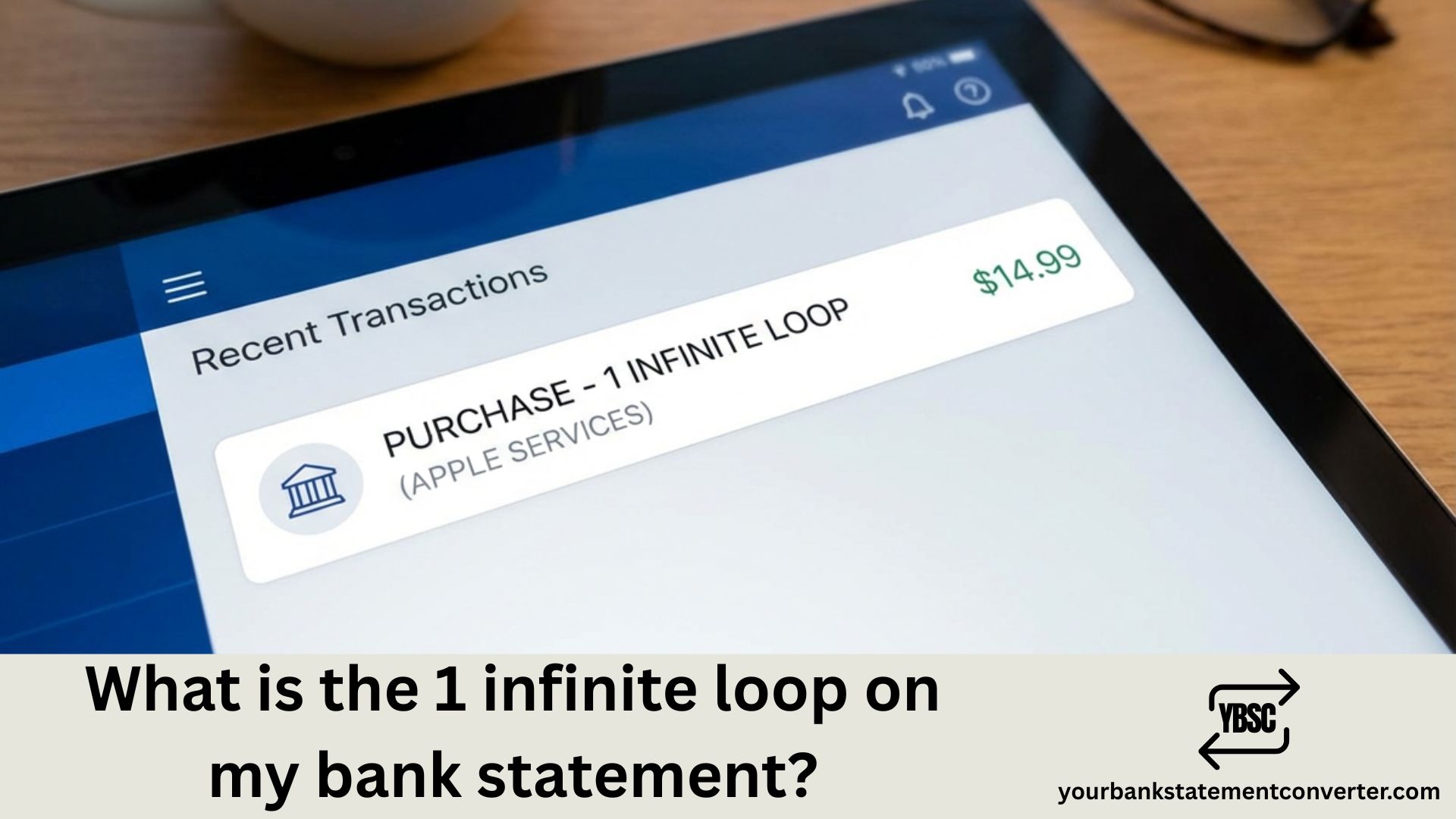 What is the 1 infinite loop on my bank statement
