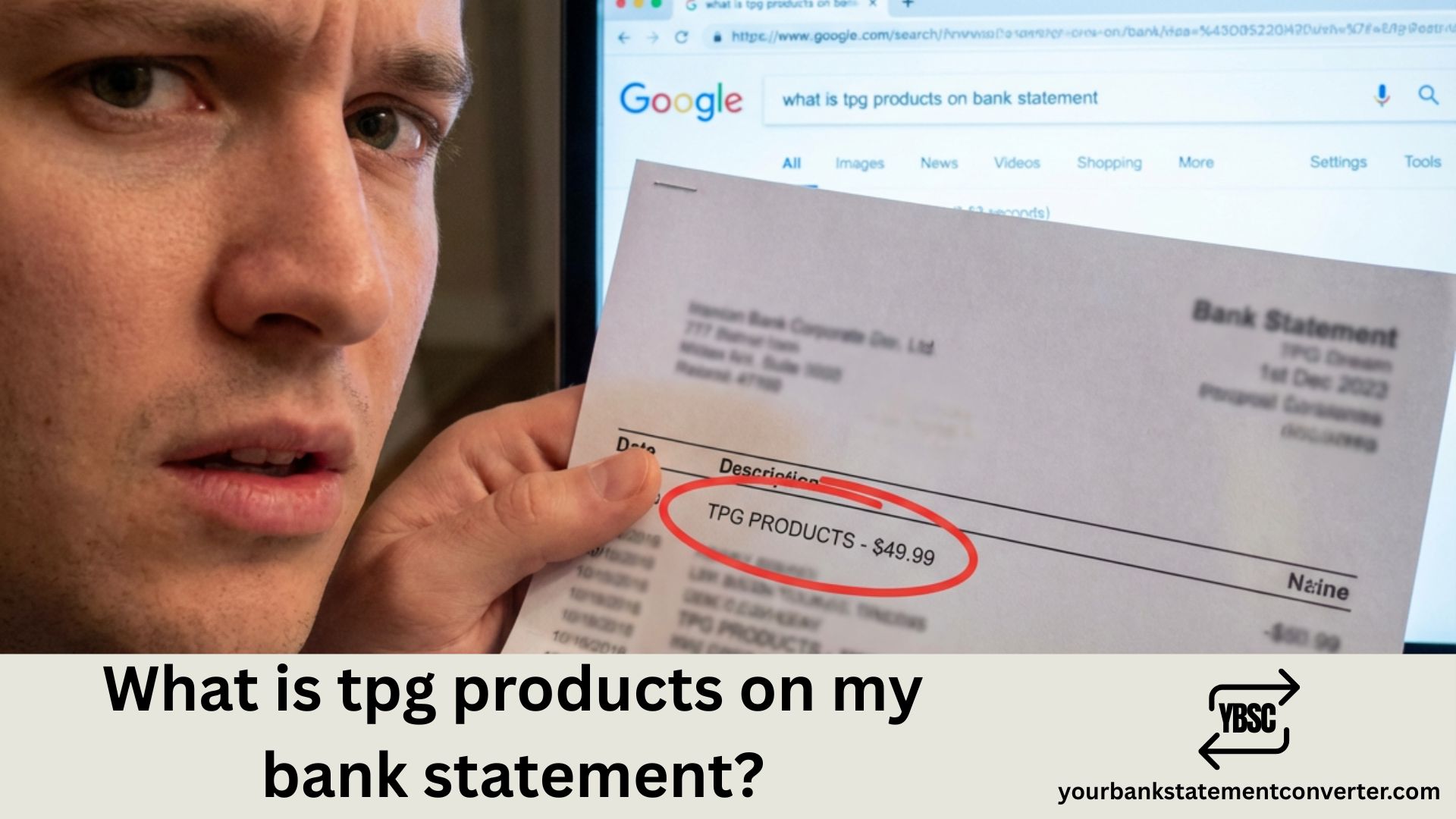 What is tpg products on my bank statement