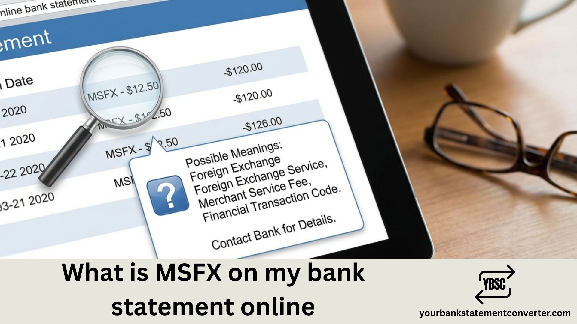 what is msfx on my bank statement online