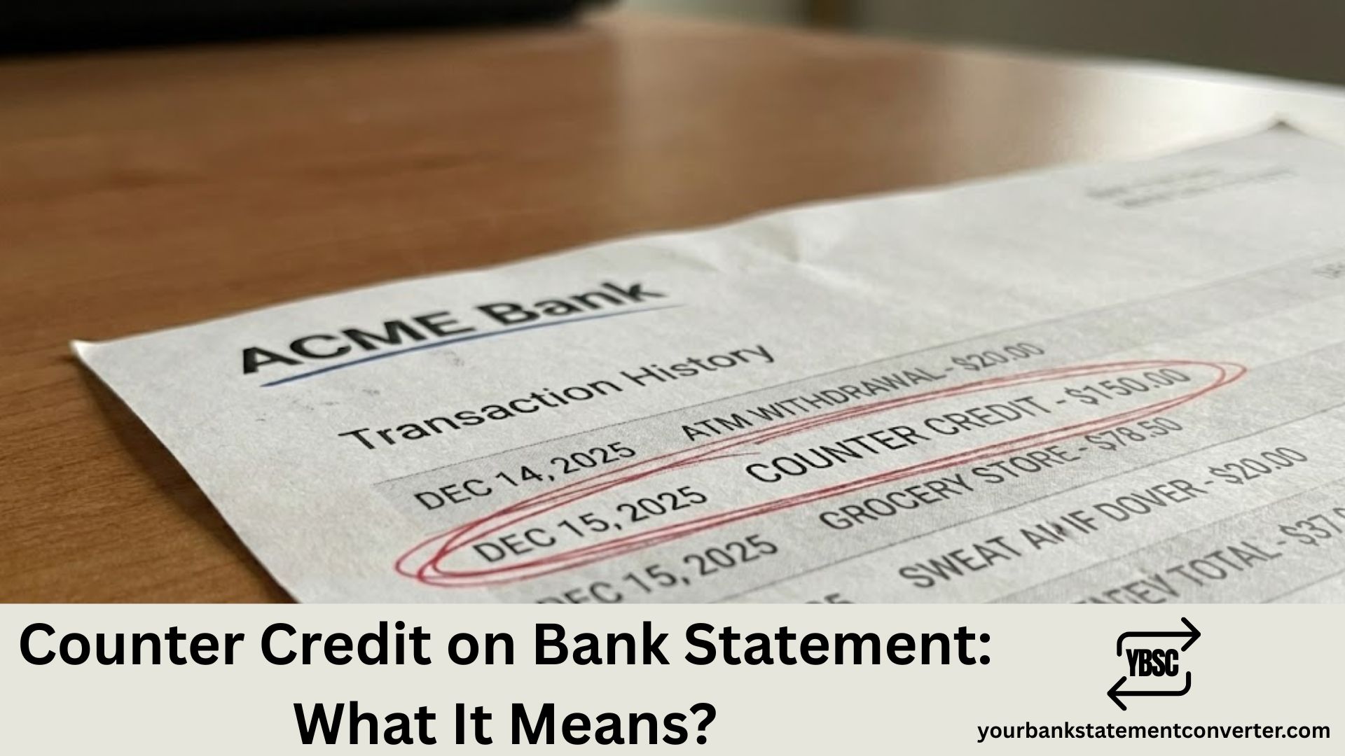 Counter Credit on Bank Statement_ What It Means