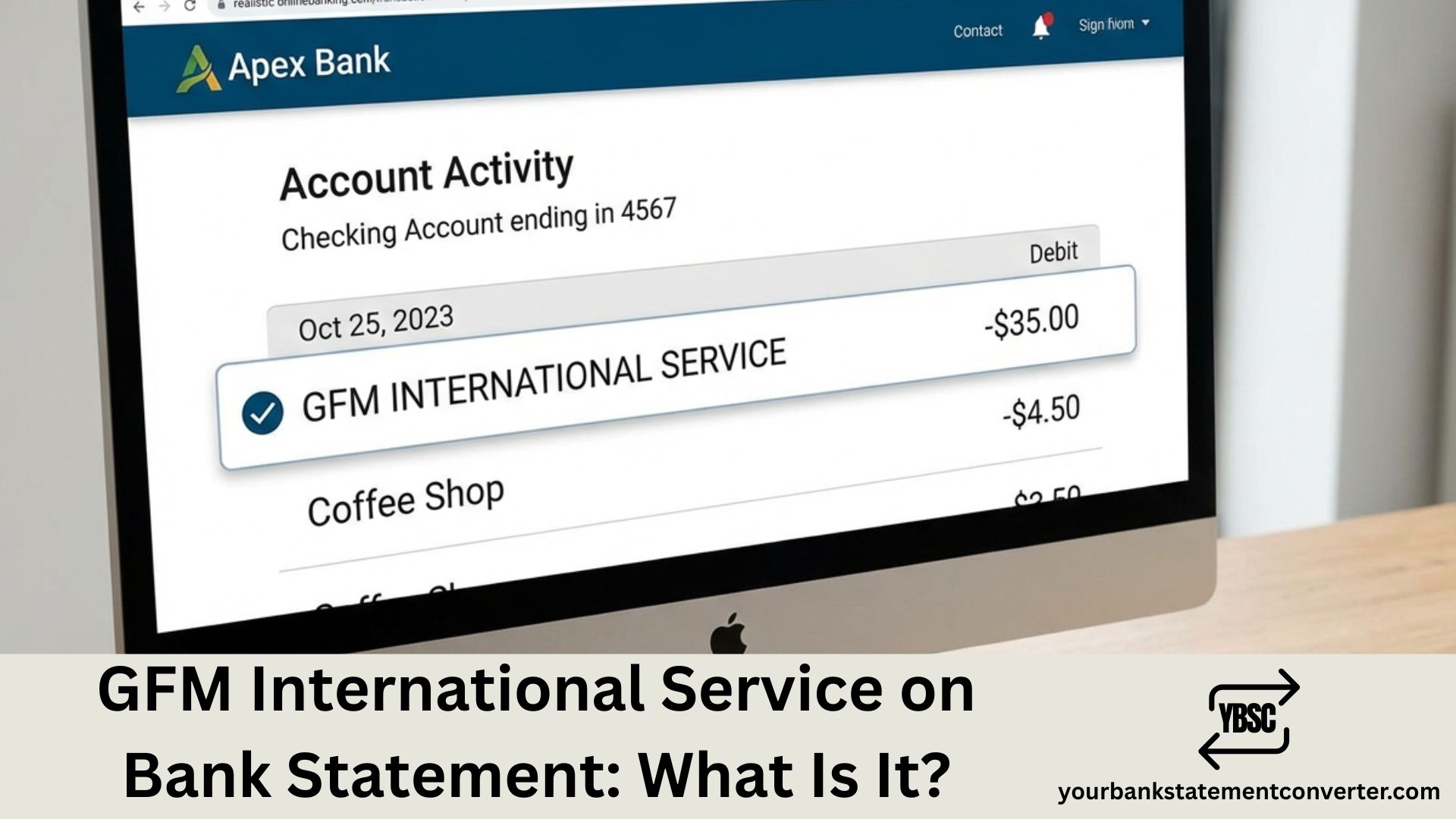GFM International Service on Bank Statement_ What Is It