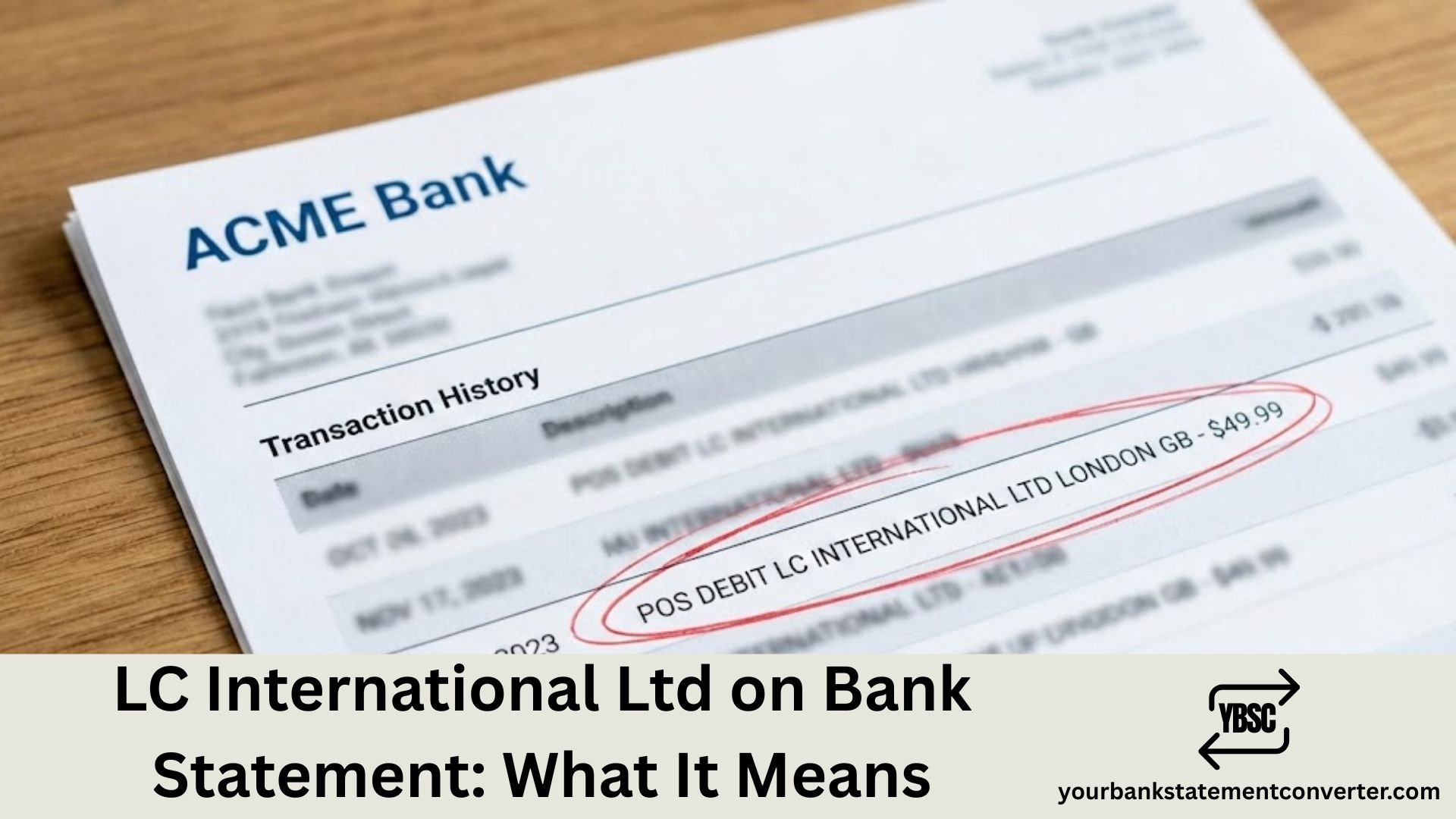 LC International Ltd on Bank Statement_ What It Means