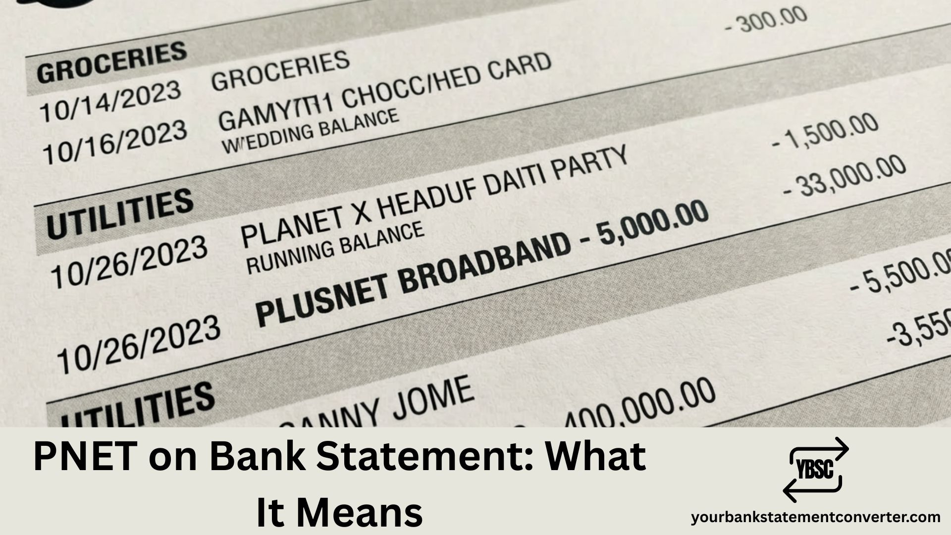 PNET on Bank Statement_ What It Means