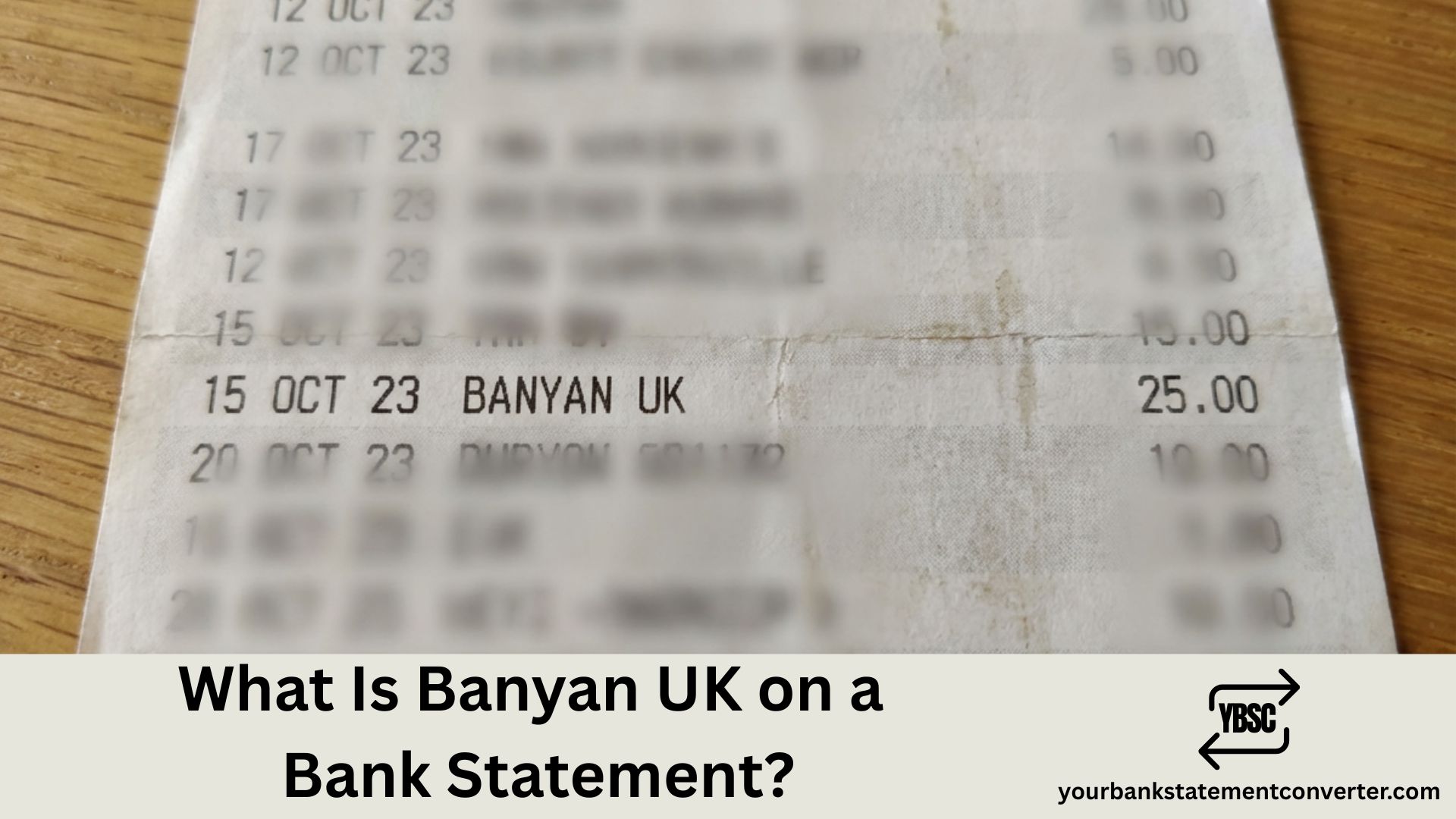 What Is Banyan UK on a Bank Statement