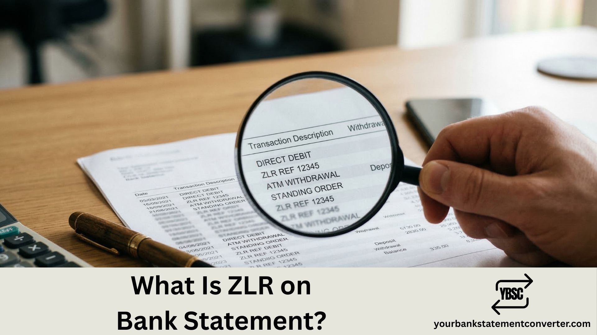 What Is ZLR on Bank Statement