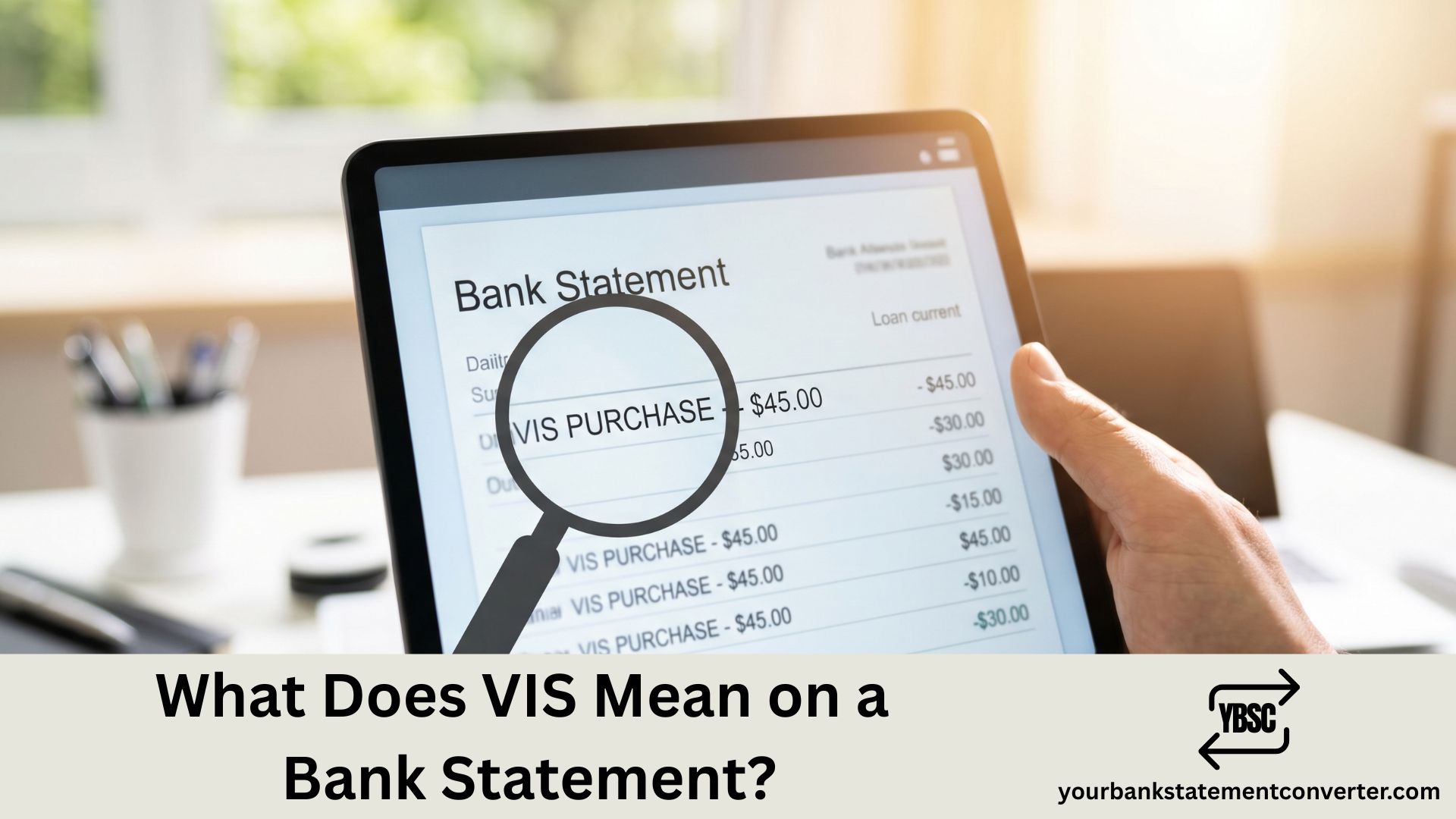 What Does VIS Mean on a Bank Statement