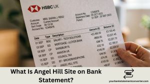 what is angel hill site on bank statement