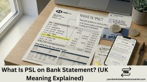what is psl on bank statement