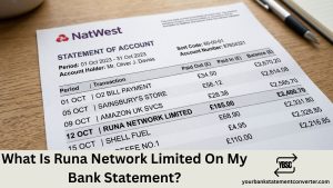 what is runa network limited on bank statement