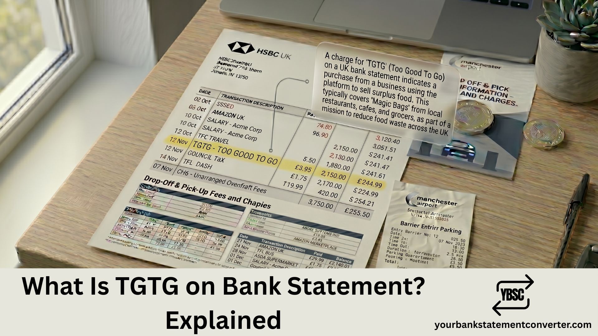 what is tgtg on bank statement