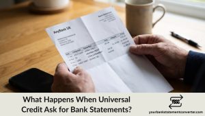 A Universal Credit journal request for bank statements